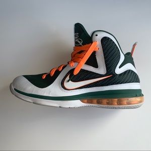 Lebron 9 “Miami Hurricane” 9.5 🔥🔥🔥